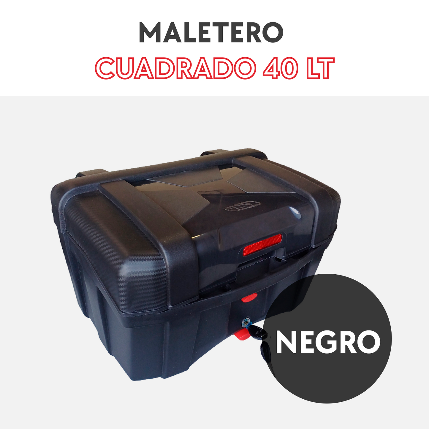 Maletero Cuadrado 40L GS ¡Adaptable a cualquier moto!