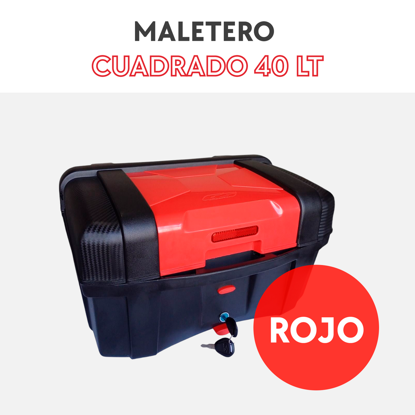 Maletero Cuadrado 40L GS ¡Adaptable a cualquier moto!
