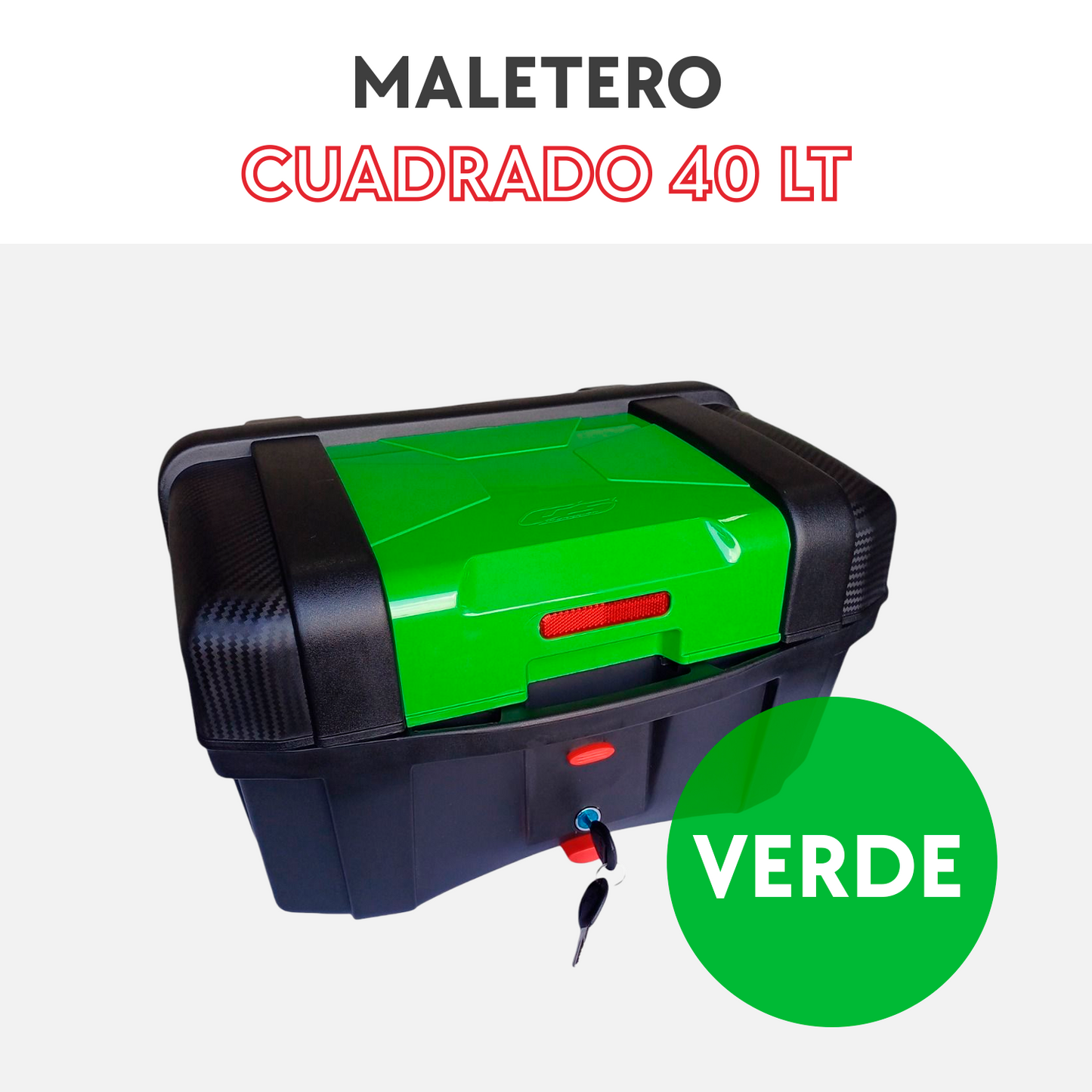 Maletero Cuadrado 40L GS ¡Adaptable a cualquier moto!