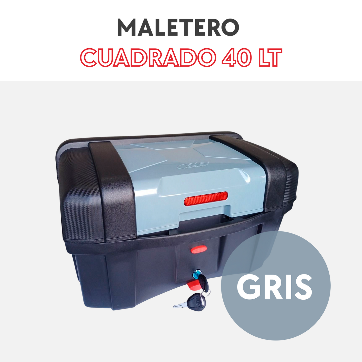 Maletero Cuadrado 40L GS ¡Adaptable a cualquier moto!