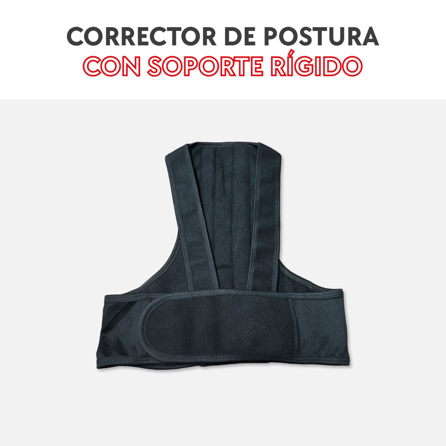 Corrector de postura con soporte rígido