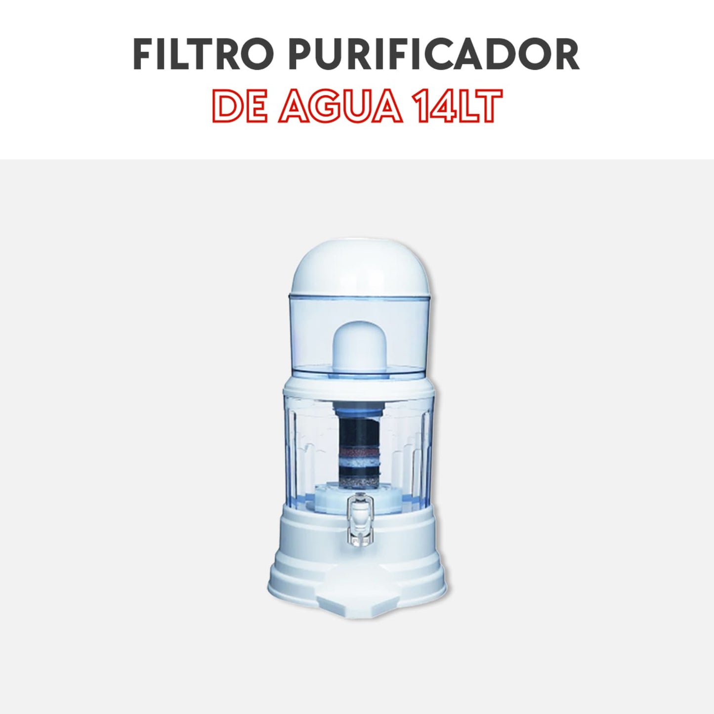 Filtro purificador de agua 14L