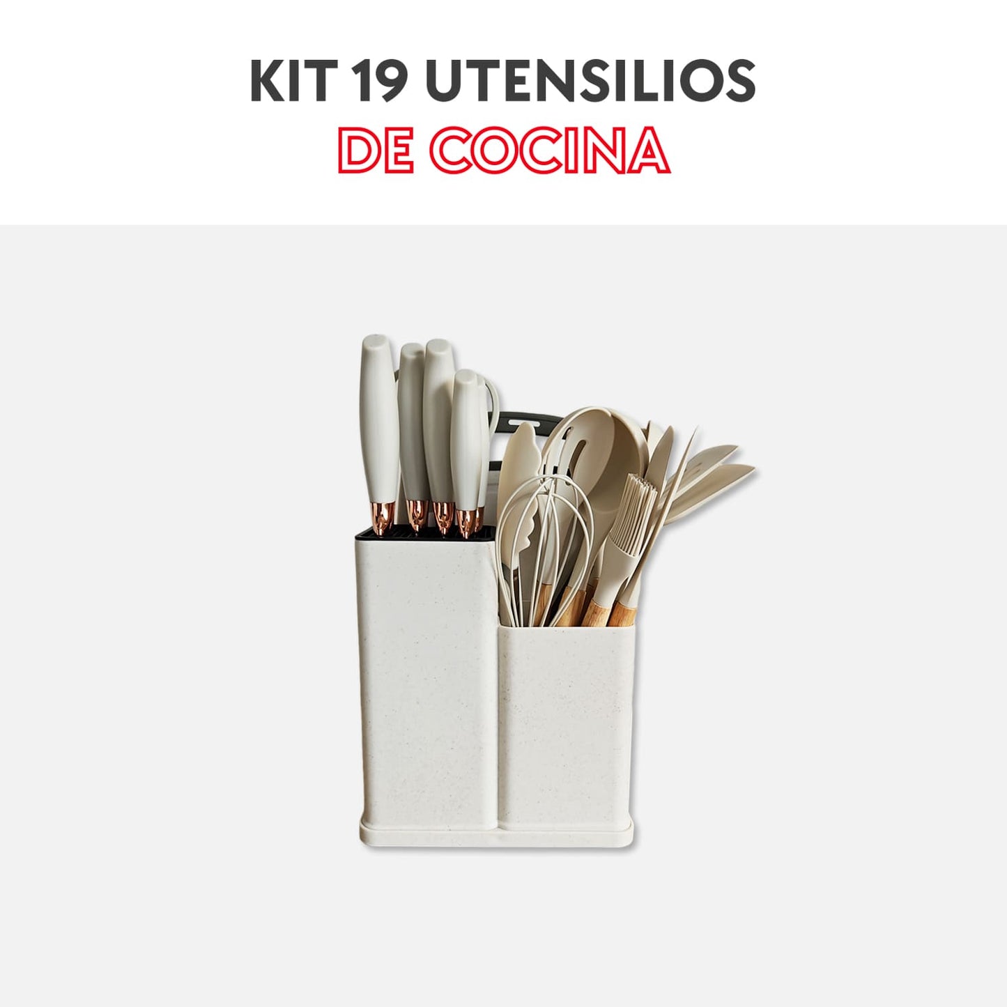 Kit 19 utensilios de cocina