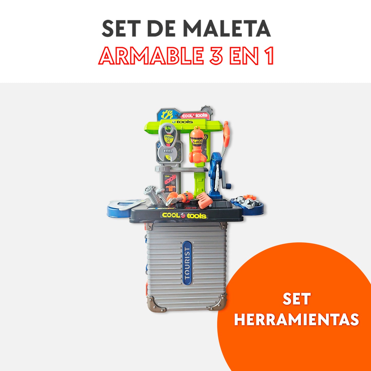 Set de maleta armable 3 en 1