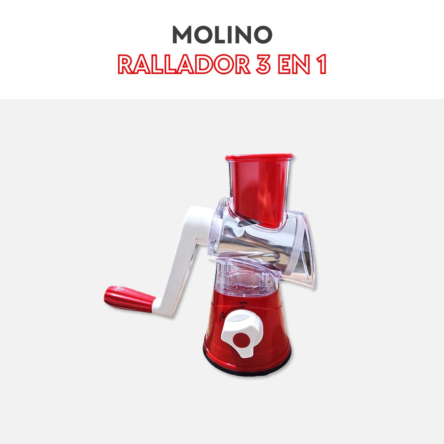 Molino rallador 3 en 1