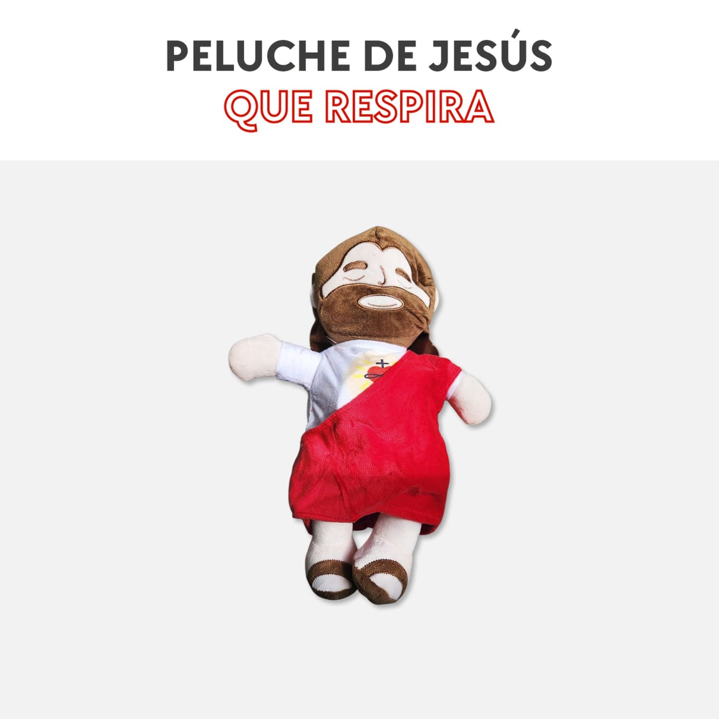 Peluche de Jesús que respira