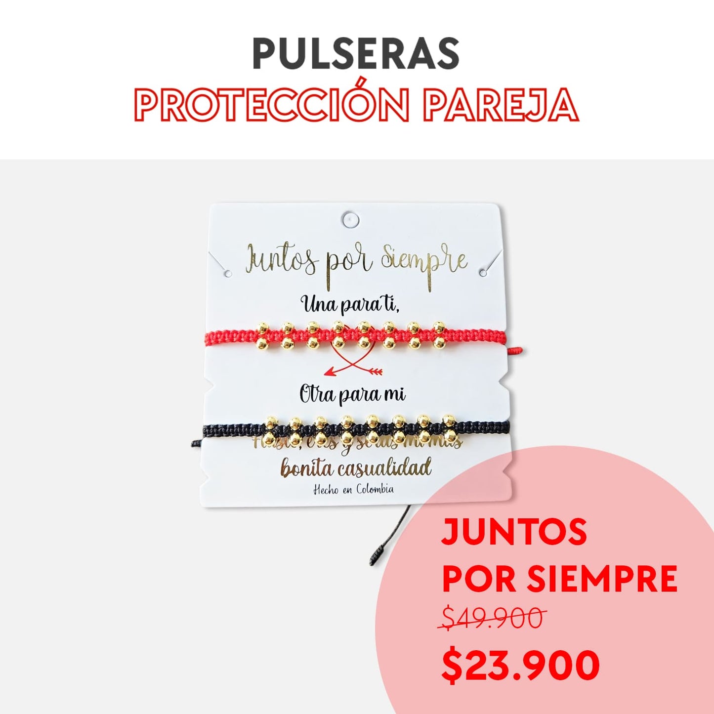 Pulseras protección pareja