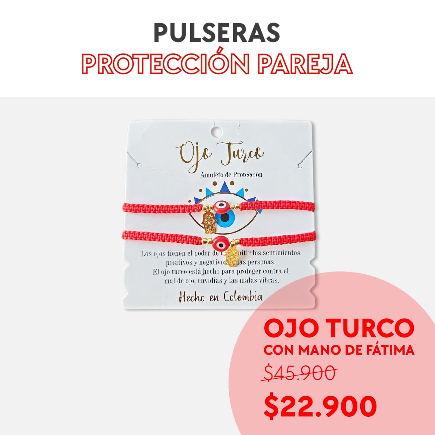 Pulseras protección pareja