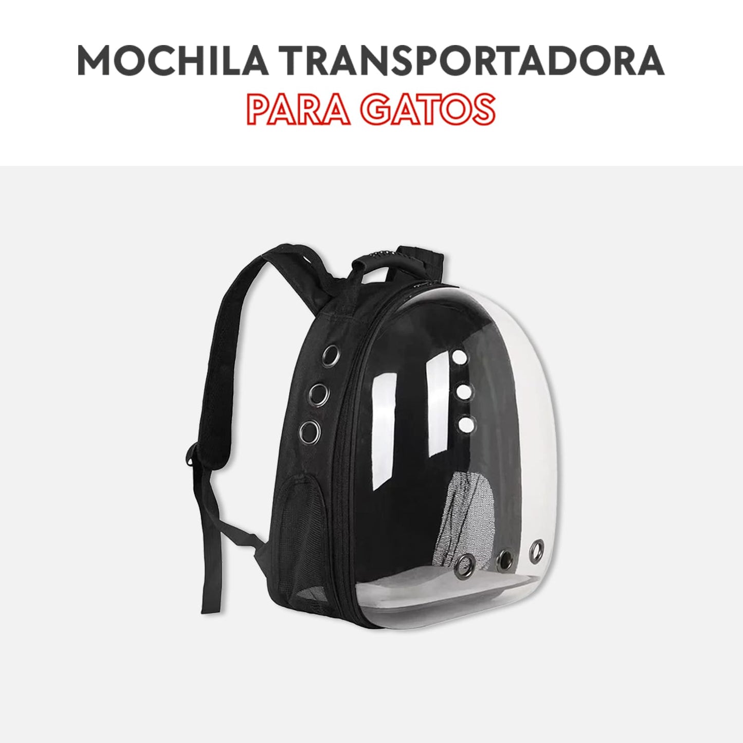 Mochila transportadora para gatos
