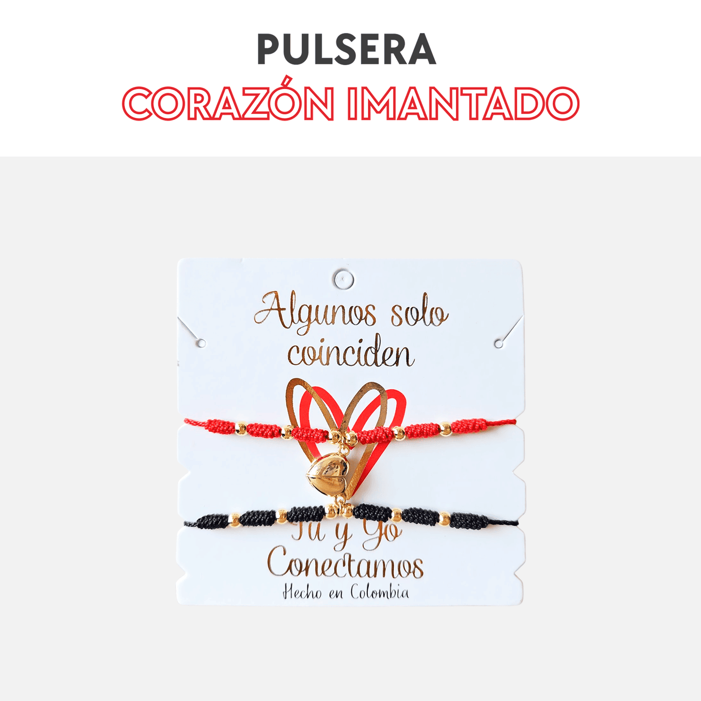 Pulseras corazón imantado (par)