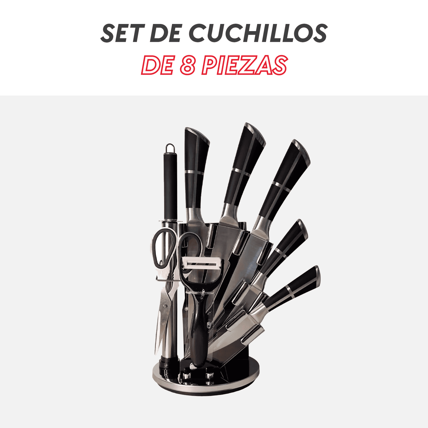 Set de cuchillos de 8 piezas