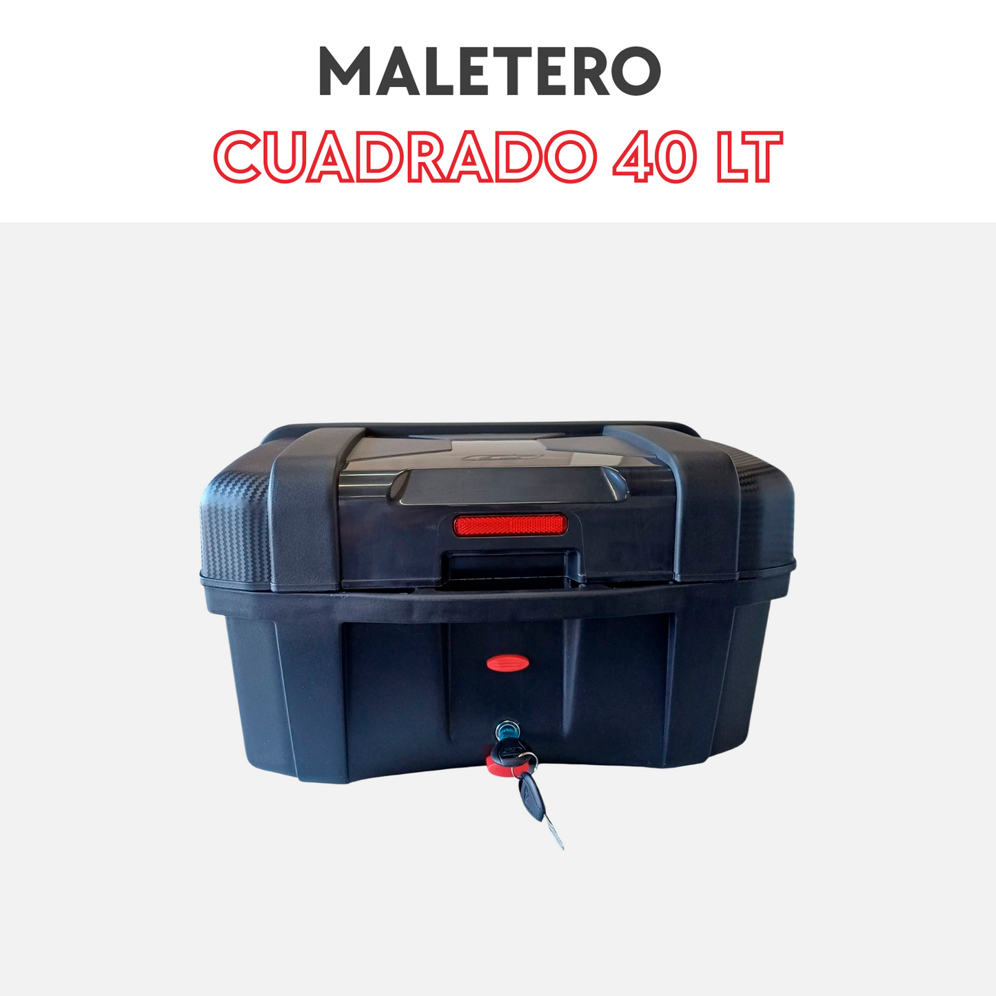 Maletero Cuadrado 40L GS ¡Adaptable a cualquier moto!