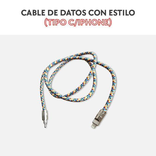 Cable de datos con estilo (Tipo C / Iphone)