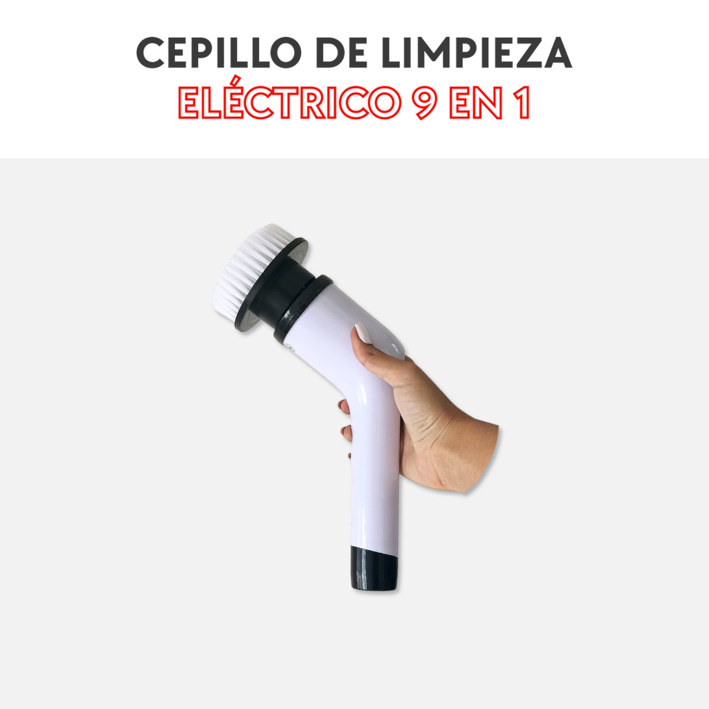 Cepillo de limpieza eléctrico 9 en 1