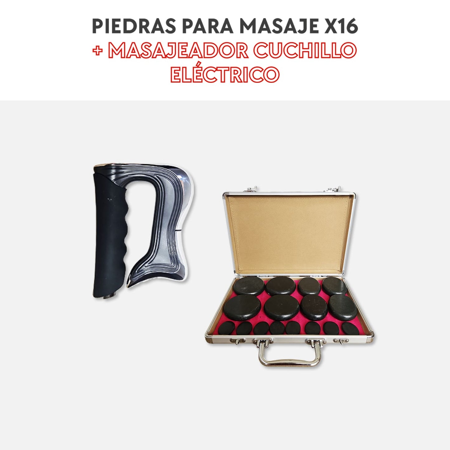 Combo Piedras + Masajeador manual