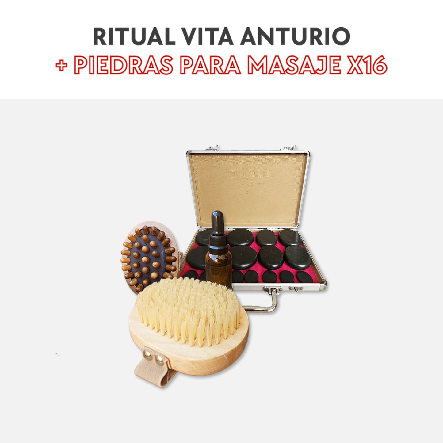 Ritual Vita Anturio + Piedras para Masajes x16