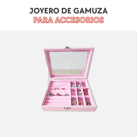 Joyero de gamuza para accesorios