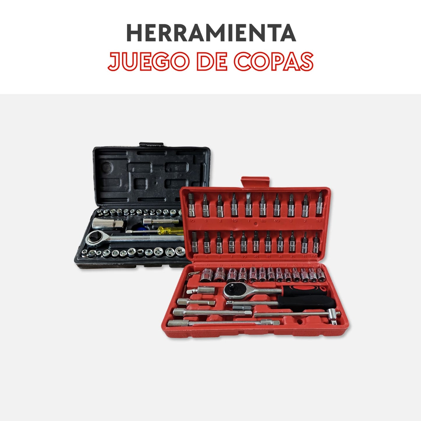 Herramienta juego de copas de 40 y 46 piezas