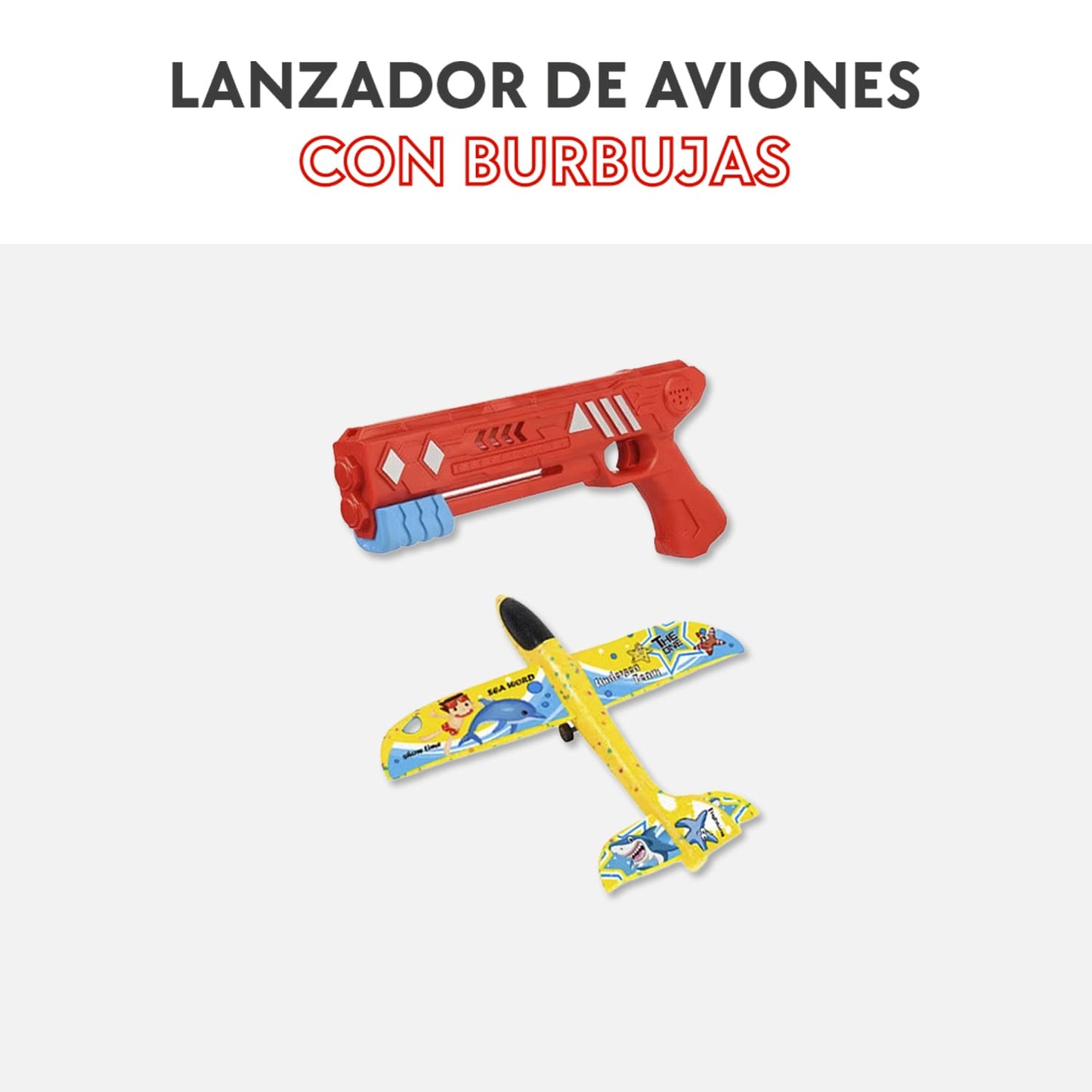 Lanzador de aviones con burbujas