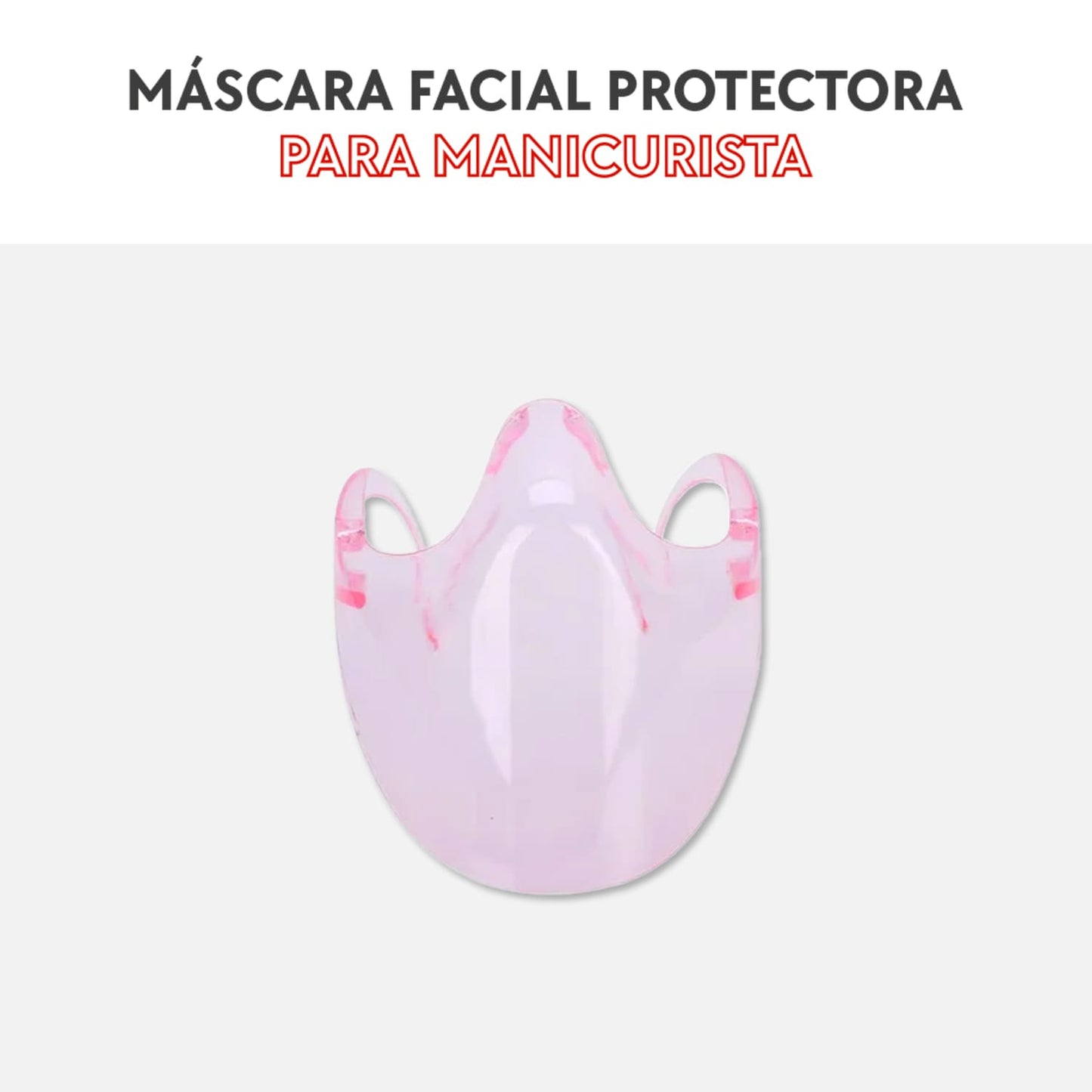 Máscara facial protectora para manicurista