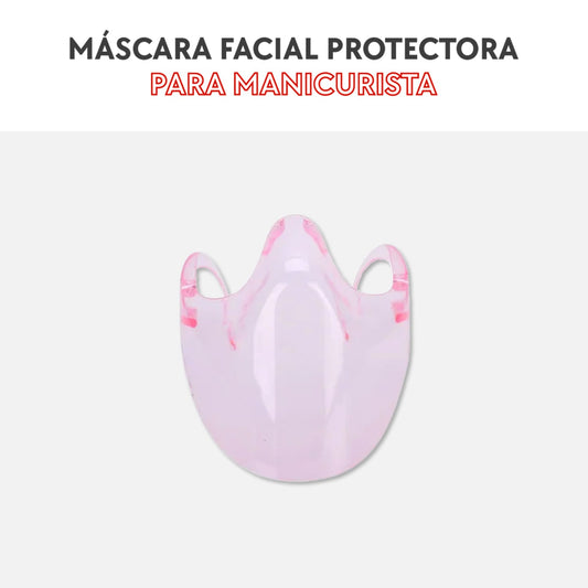Máscara facial protectora para manicurista