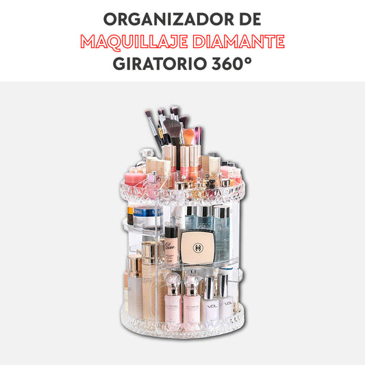 Organizador de maquillaje diamante