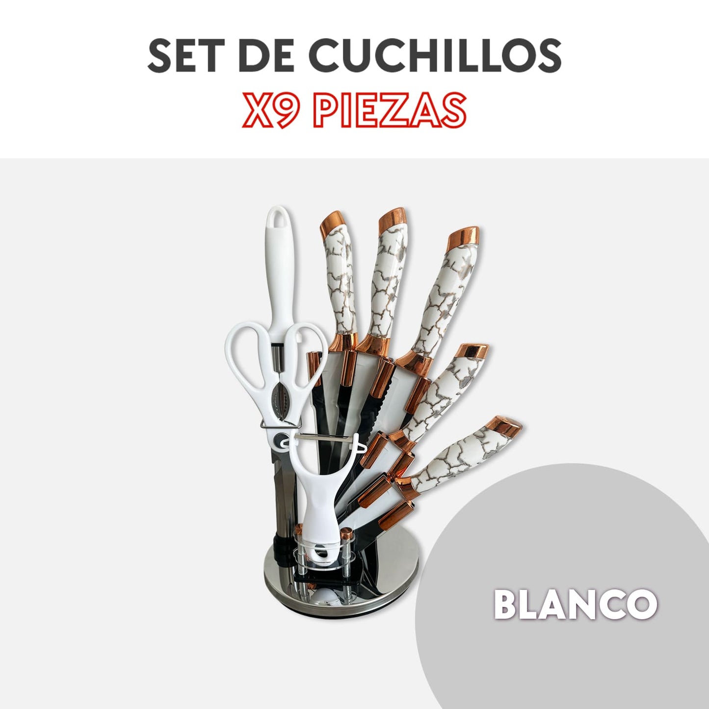 Set de cuchillos 9 piezas