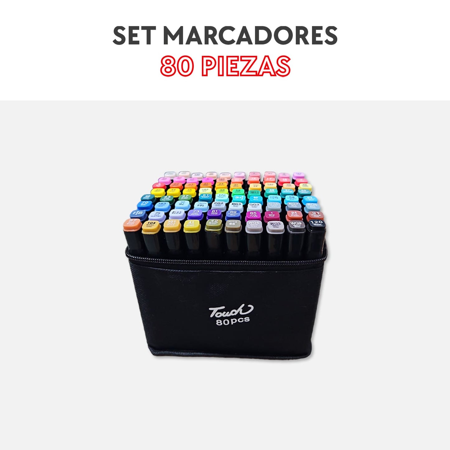 Set marcadores 80 piezas