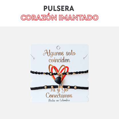 Pulseras corazón imantado (par)