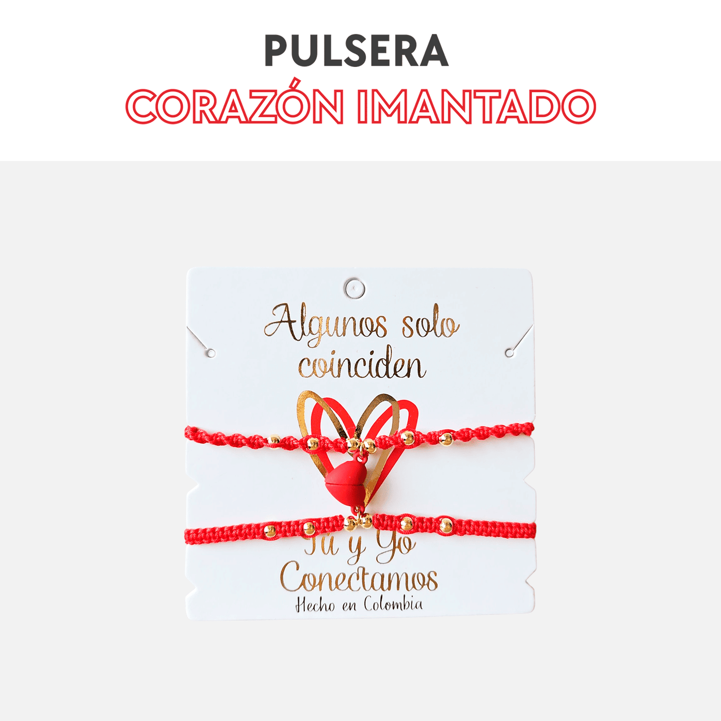 Pulseras corazón imantado (par)