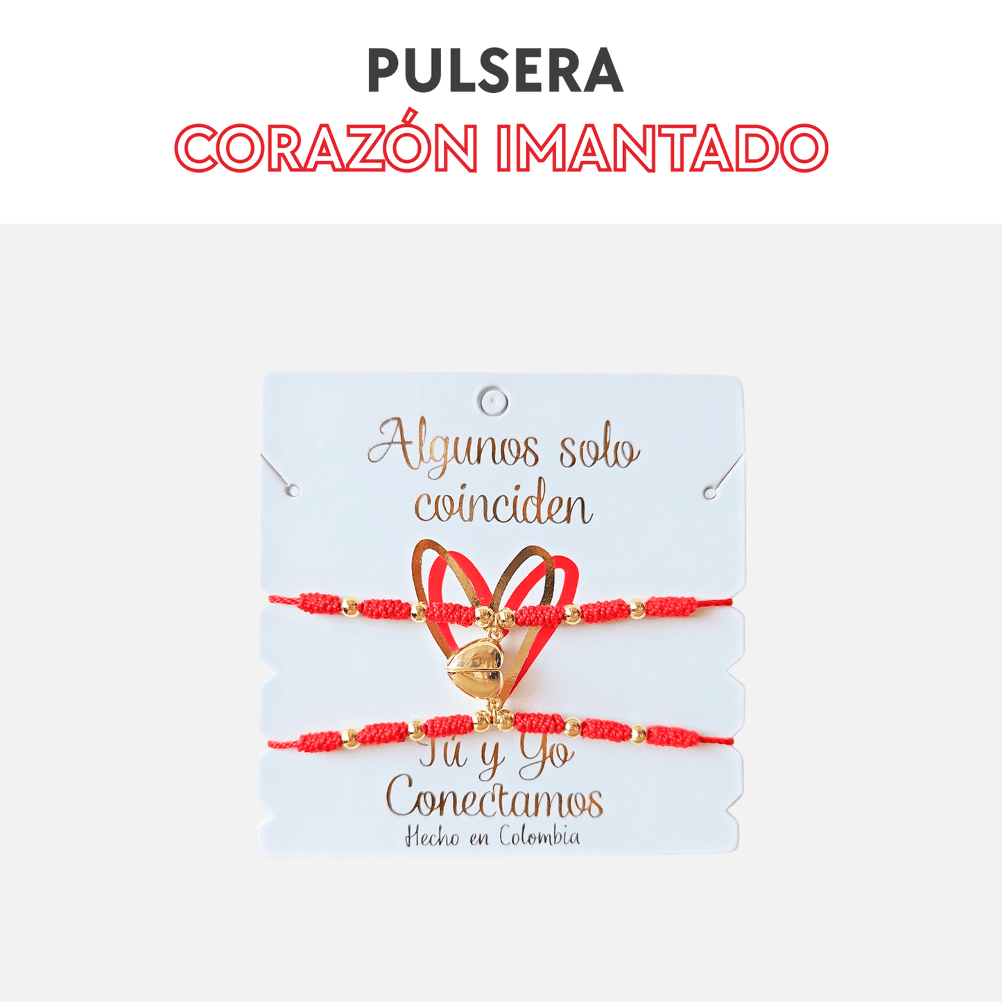 Pulseras corazón imantado (par)