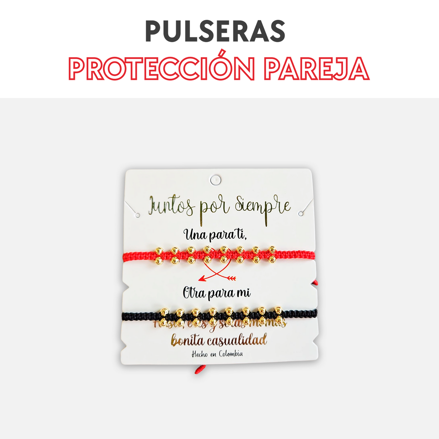 Pulseras protección pareja